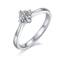 High Quality Gorgeous Gra Certified Moissanite Silver Rings Halo Moissanite Ring Silver for Engagement