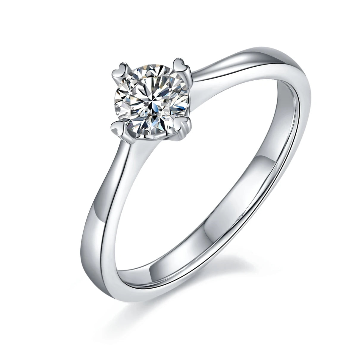 High Quality Gorgeous Gra Certified Moissanite Silver Rings Halo Moissanite Ring Silver for Engagement