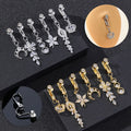 Gaby New Arrive Belly Rings Fake Moon Flower Design  Clip on Belly Ring Non Piercing Wholesale Body Jewelry