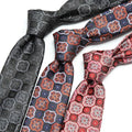 Ready-Made 7cm Men's Floral Persian Silk Necktie Cheap Stock Ascot Wedding Formal Polyester Tie for Men