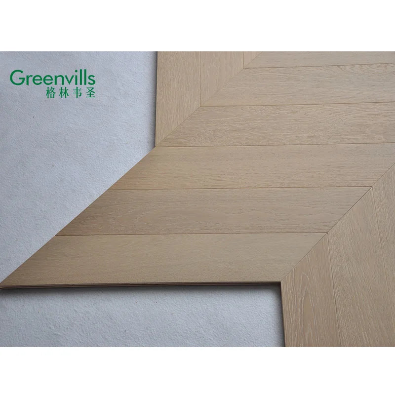 Boom! Chinese Factory Eco-friendly Engineered Flooring Wooden Parquet Flooring Disu Grey Color 100% Real Wood Floor Chevron