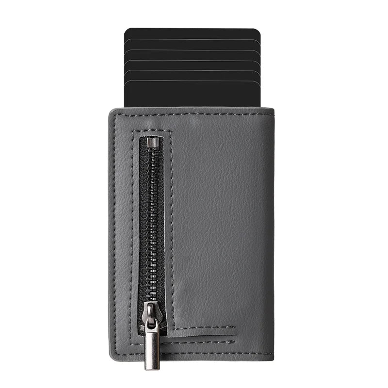 Wholesale Automatic Pop-Up RFID Blocking Microfiber Leather Card Holder Wholesale Wallet Holding Bank Cards