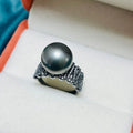 R1236 12-13mm Natural Freshwater Pearl Ring Accessory 925 Sterling Silver Adjustable Size Engagement Jewelry Ring for Women