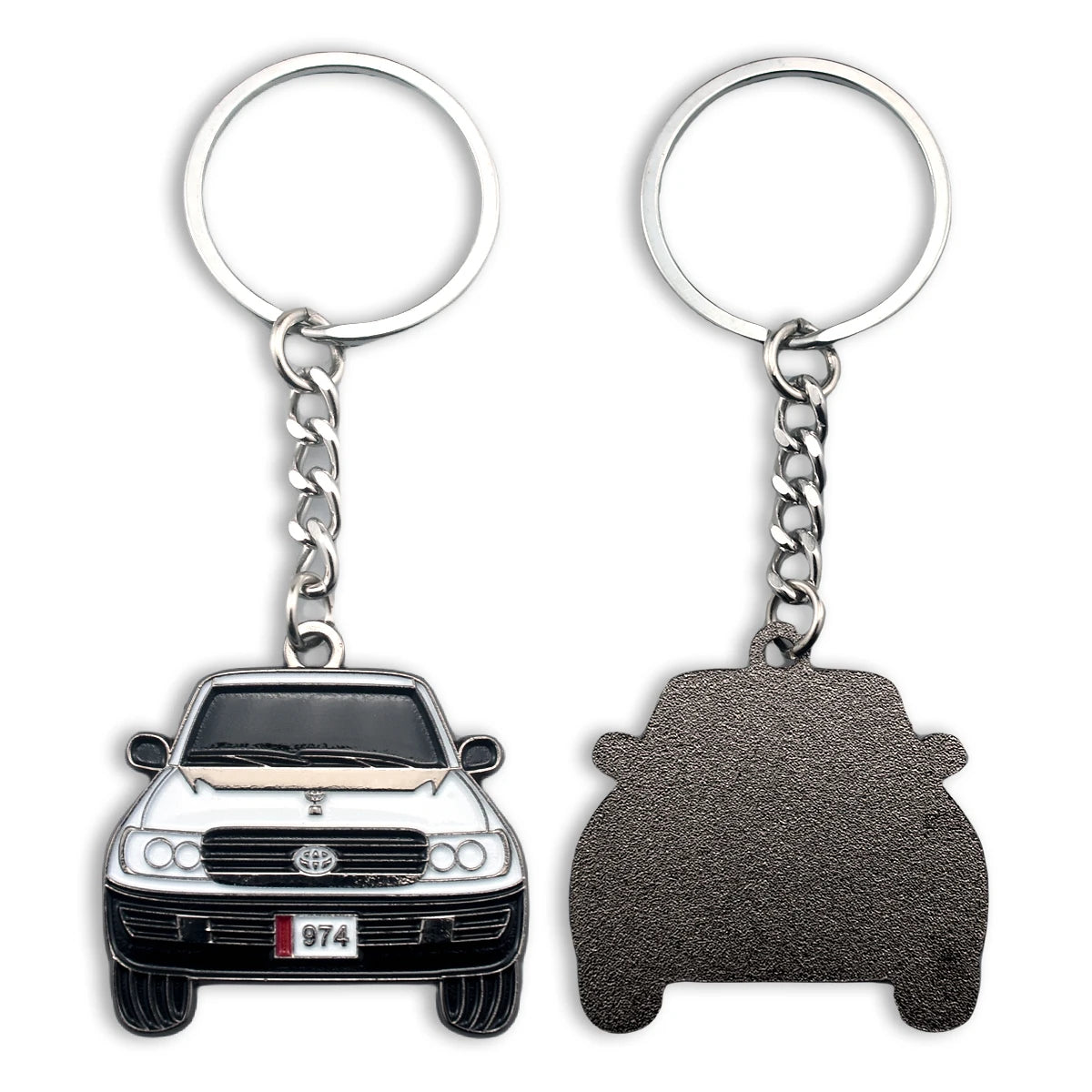 China Manufacturer Free Molds White Black Red Cars Key Chain Car Poster Soft Enamel Key Ring