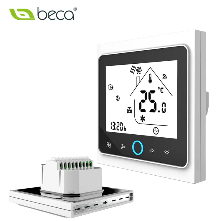 Beca BAC-002 Smart Life App Compatible Intelligent WiFi Controller Programmable AC Tuya Temperature Thermostat for Home Hospital