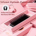 Individual Lash Tray Loose Base Fan Like Butter Matter Black Volume Lashes Handmade 0.03 0.07 0.07mm Eyelash Extension