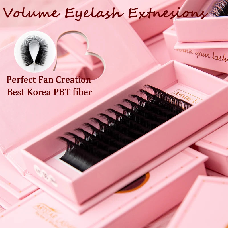 Individual Lash Tray Loose Base Fan Like Butter Matter Black Volume Lashes Handmade 0.03 0.07 0.07mm Eyelash Extension
