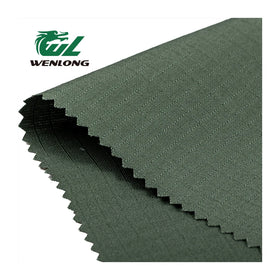 RTS Woven Camouflage Ripstop Fabric Plain Dyed Anti Tearing Waterproof Am Green T/C 65/35 for Boys Uniform
