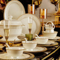 Ceramic Tableware Dishes Plates and Combinations of Household Light Luxury Bone China Bowls and Chopsticks Set