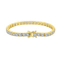RINNTIN SB204 Wholesale Men and Women Full CZ Bracelets French Vintage 925 Silver Design Elegant Single Row Bracelets