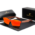 For Unisex Square Wooden Rimless Sunglasses 2021 Polarized UV400 Anti-Radiation Custom Logo B5504