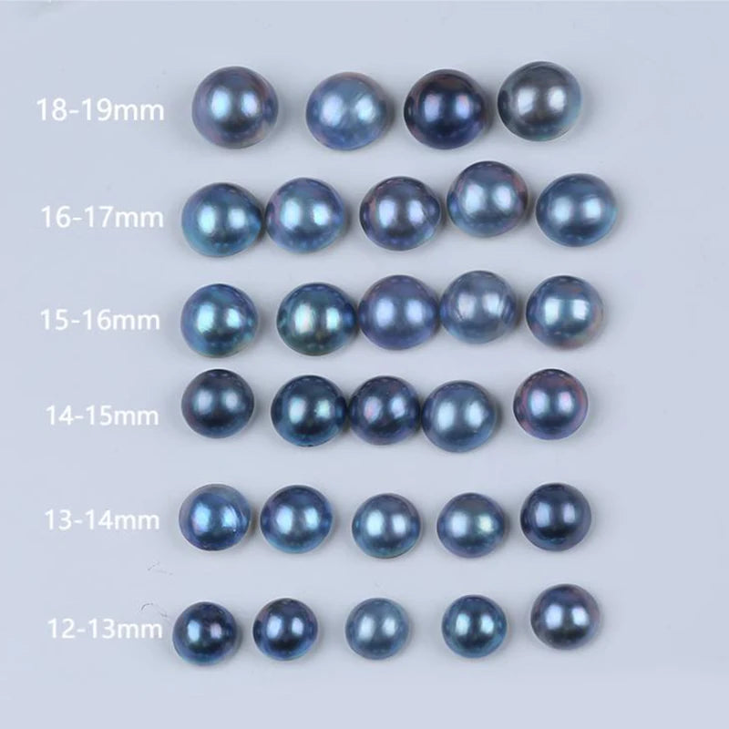 Natural Blue Button Shape AAA Grade Third Party Certified Freshwater Loose Pearls for Jewelry Making ZHUJI Brand CN ZHE Origin