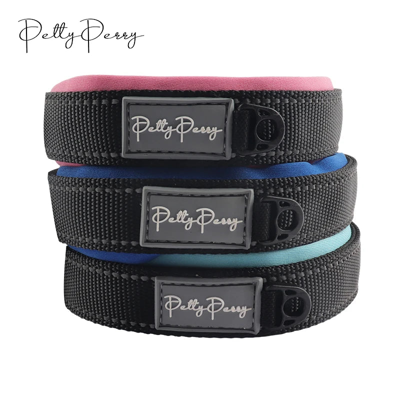 2-Inch Neoprene Padded Multi-color Nylon Large Dog Collar With Metal Pin Buckle Thick Dog Collar Tactical