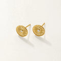 Nagosa Custom Jewelry Gold Vermeil 925 Sterling Silver Cubic Zirconia Sunburst Stud Earrings for Women