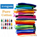 210gsm Custom logo High Quality 100% Cotton Round Collar T-shirt Short Sleeve Clothes Work Clothes Advertising Shirt T-shirts