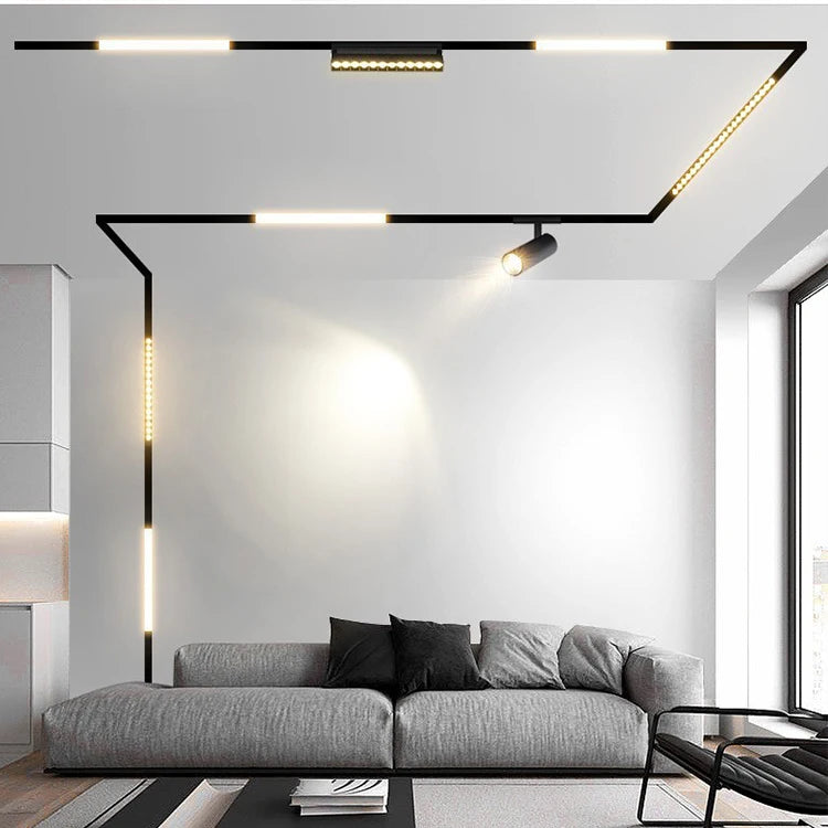 LED Magnetic Track Light 24V Aluminum Led Spot Track Light Surface Mounted Linear Track Light