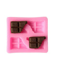 HY Half Chocolate Shape Soap Silicone Mold for Cake Topper Decoration