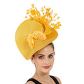 Ready to Ship Women's Dressy Church Baptism Wedding Derby Hat Headband 11 Colors Fascinator Hat for Parties and Outdoor Scenes