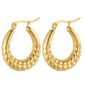 SE122 Stainless Steel Waterdrop Hollow Earrings Waterproof Hoop Jewelry for Women Wholesale Fashion Drop Earrings Charm