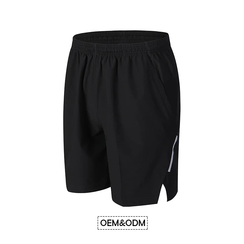 Wholesale Bluk Custom Screen Printing  Men Running Shorts Athletic Quick Dry Black Plus Size Short Pants