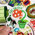 Fashion Custom Logo Designs Bags Self-adhesive Printed Iron on Embroidery Patch for Hats