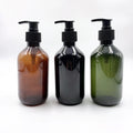 Customized Color 200ml 500ml 16oz Boston Round PET Plastic Care Shampoo Packaging Bottle Plastic Shower Gel Lotion Press Contain