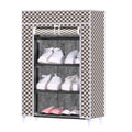 Free Standing 4-5 Tiers Non-Woven Fabric Shoe Rack Dustproof Cover Shoe Tower Organizer Storage Shelf Cabinet