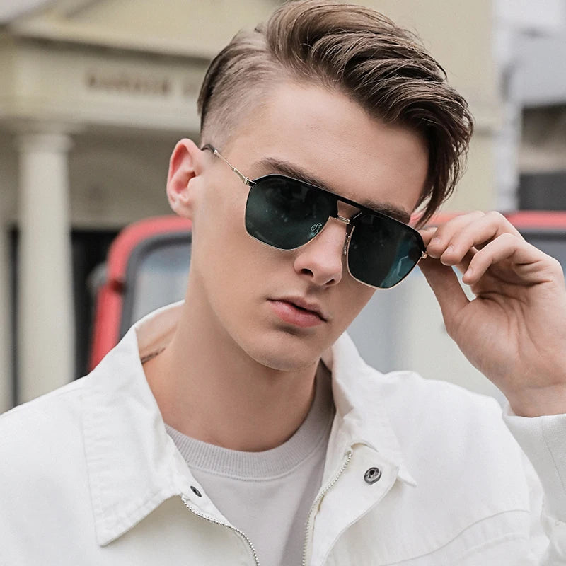 Wholesale Custom Logo Fashion Good Quality Metal TR Frames Polarized TAC Lens QC Pilot Sunglasses Model 3340 for Men