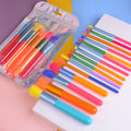 Wholesale Colorful 15Pcs Synthetic Hair Plastic Handle Makeup Brush Set with Custom Logo for Face & Concealer Use MegaBDM