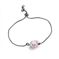 Factory Direct Sales Irregular Crystal Stone Adjustable Gem Black Chain Bracelet for Holiday Gift