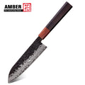 Wooden Handle 67 Layers VG10 Damascus Steel 7 Inch Japanese Chef Knife Forged Handle Santoku Knife Black