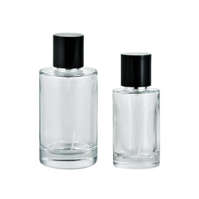 Cylinder Transparent Perfume Spray Bottle 50ml 100ml for Luxury Perfume Bottle with Box