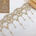 Gauze Embroidery Gold Thread Lace Water Soluble Spot Lace for Garment Hem Accessories for Shoes and Bags
