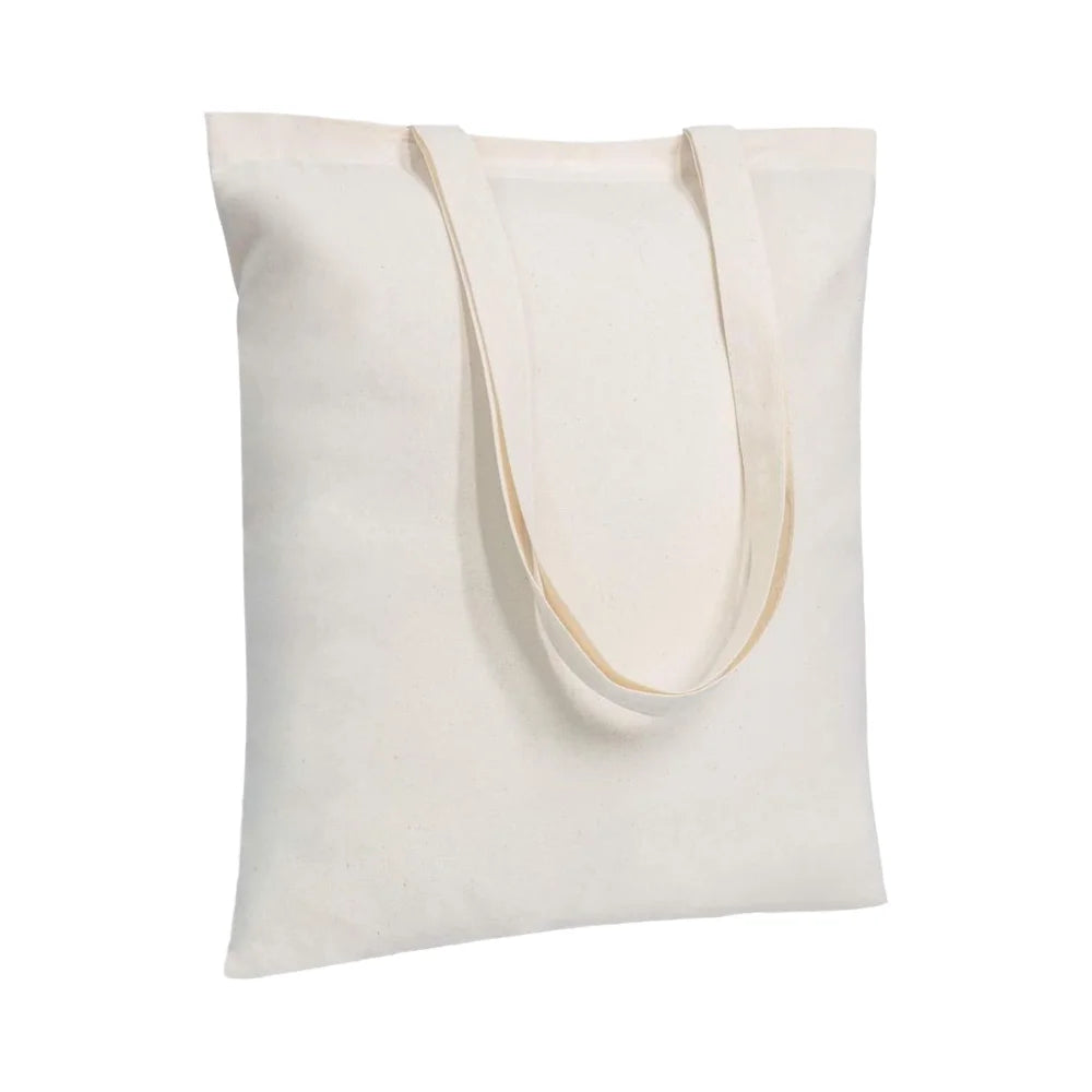 Wholesale Custom Logo Economical Cotton Tote Bags Lightweight Medium Reusable Grocery Shopping Cloth Canvas for DIY Projects