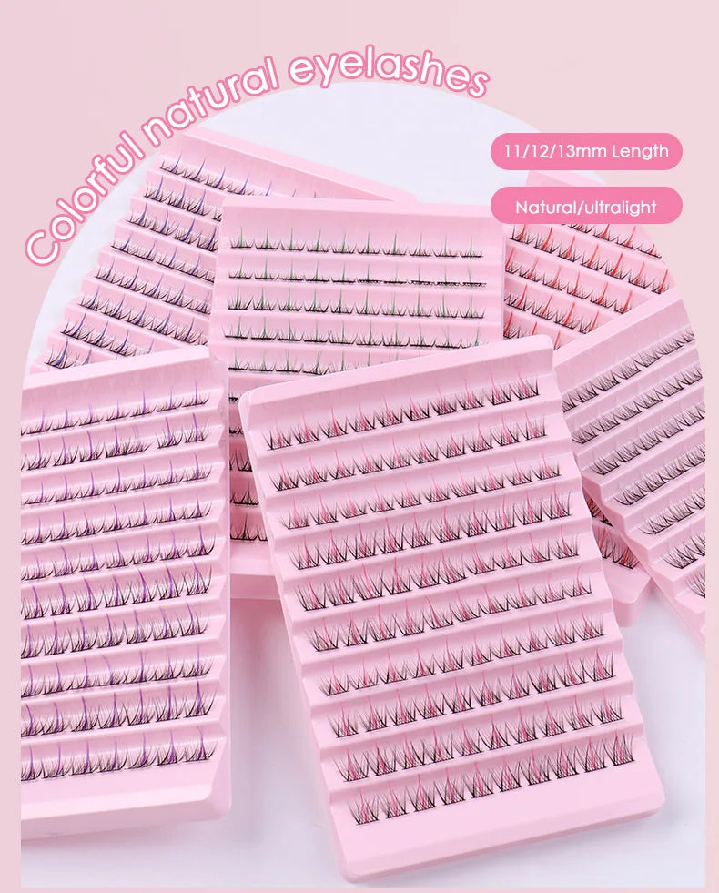 Wholesale clear Band Strip Eyelashes Own logo Dark Matte Fluffy Lash Extensions Long Lasting Naturally Eyelashes Eyelash Curler