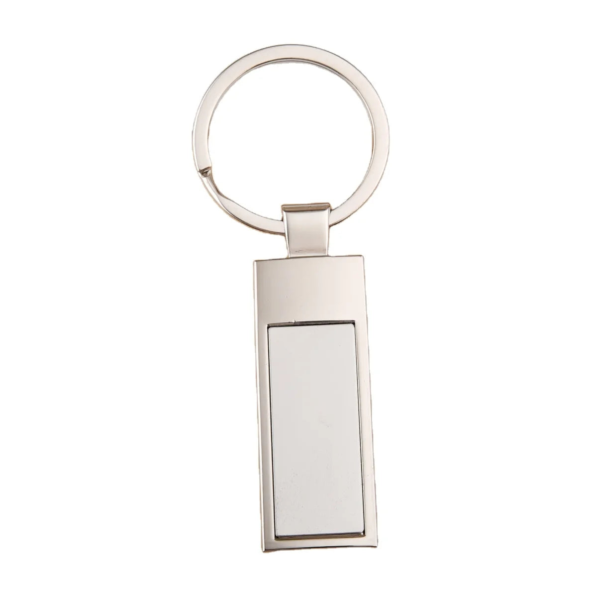 Wholesale Promotion Classic Blank Zinc Alloy Rectangle Key Chains & Tags 3.5cm*5cm with Letterpress & Digital Printing