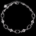 Sterling Silver 6*8mm Semi Mount Bracelet Empty Frame Blank Claws Setting S925 Base Holder Without Center Stone Inlay for DIY