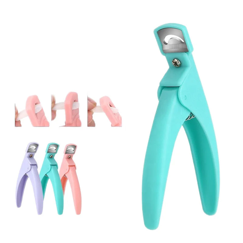 Right-Handed Stainless Steel Beauty Nail Scissors with Durable Sharp Straight Blade Plastic Handle Cuticle Nail Care Nail Art