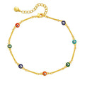 New Styles Foot Chain Anklet for Beach Jewelry Delicate Brass Turkish Eye Anklets