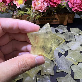 Wholesale High Quality Citrine Star Healing Crystal Quartz Fengshui Star Shape Craft for Decoration