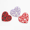 Valentine's Day Handmade Cotton Heat Resistant Eco-Friendly Tufted Cute Cup Coasters Mini Mug Rug Table Decor Heart Coffee Cup