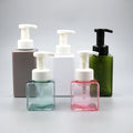 Custom Square Shape PET PETG Plastic 250ml 450ml 500ml 650ml Foam Pump Soap Cleansing Bottles for Facial Cleanser