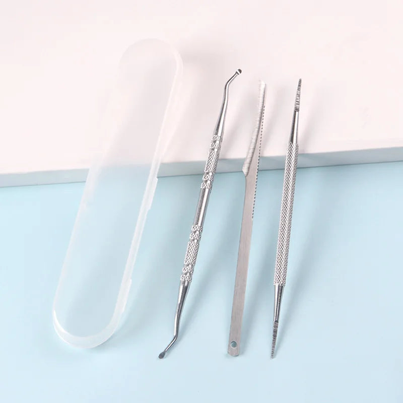 TSZS 100% Stainless Steel Ingrown Toenail Tool Nail Art Dual End Toe Nail Lifter Non Slip Pedicure Nail Cleaner Tool