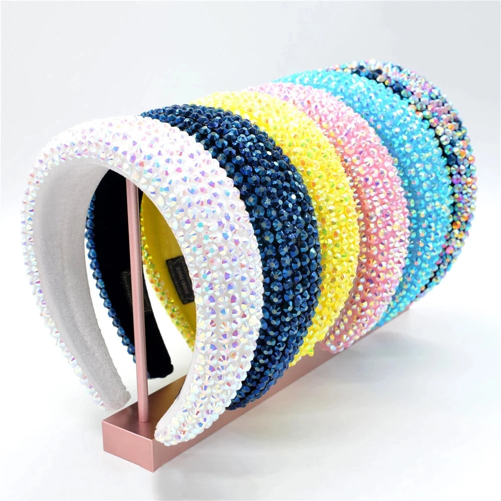 New Bling Rhinestone Full Crystal Headbands for Women Shiny Diamond Tiara Baroque Headband MegaBDM