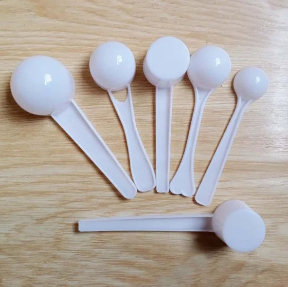 LEXDO PMS-888 Plastic Coffee Powder Liquid Measuring Spoon 15ml Capacity White Hand Wash Only