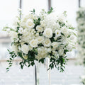 C-FB023 Hoe Sales Artificial 70cm White Rose Flower Ball Centerpiece Arrangement for Wedding Event Decoration