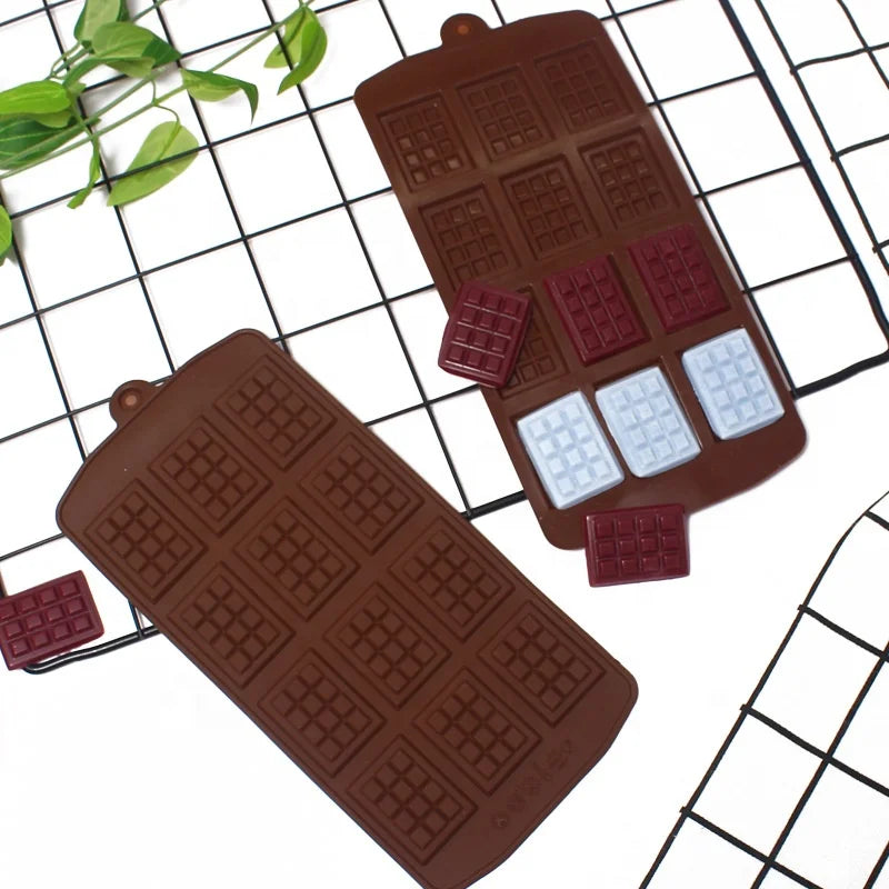 12 Even Silicone Chocolate Mold Fondant DIY Candy Decoration Tools Mould Kitchen Easy Release Cake Baking Accessories