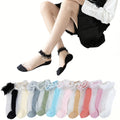 Wholesale Summer Lace Thin Mesh Socks Ladies Transparent Sheer Ankle Socks for Women