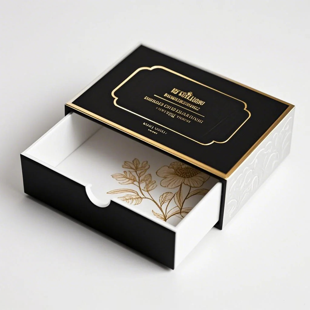 Custom Branded Artistic Drawer Box  Matte Rigid Cardboard Luxury Packaging for Perfume Cosmetic Essential Oil Gift Paper Box