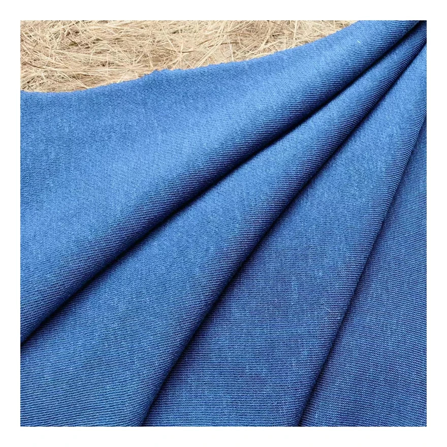 32002 Hemp Knit Fabric 35% Hemp 53% Organic Cotton 12% Sorona French Terry Eco-Friendly Outdoor Fabric for Hoodies Bags